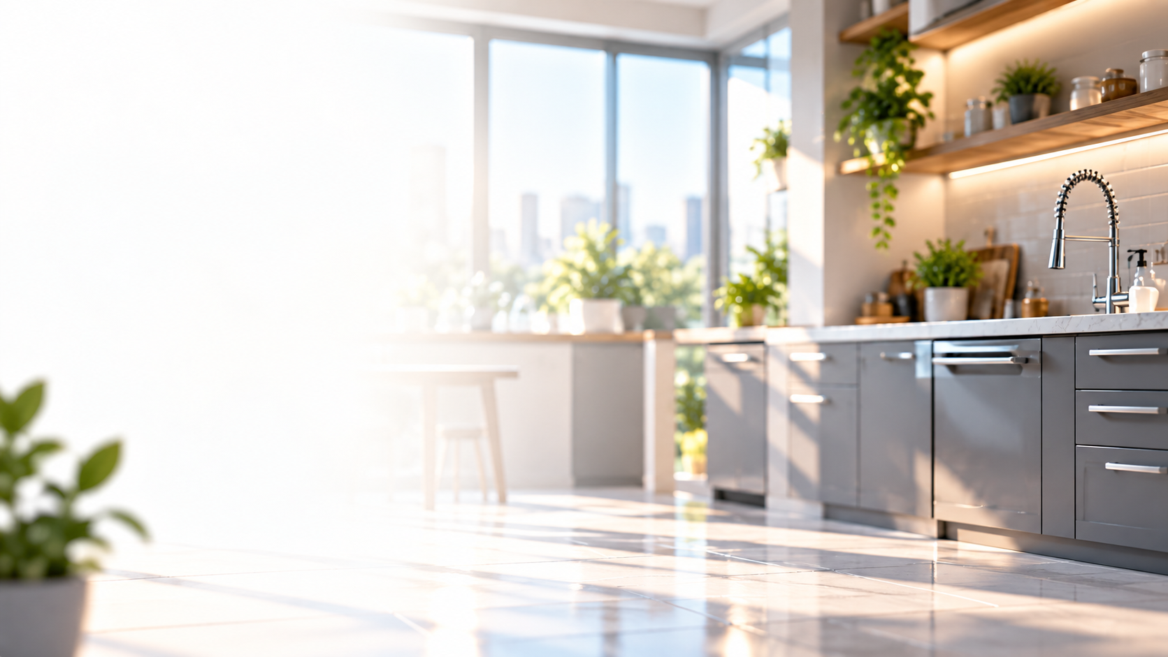 Sunlit home kitchen cared for by a dependable local team