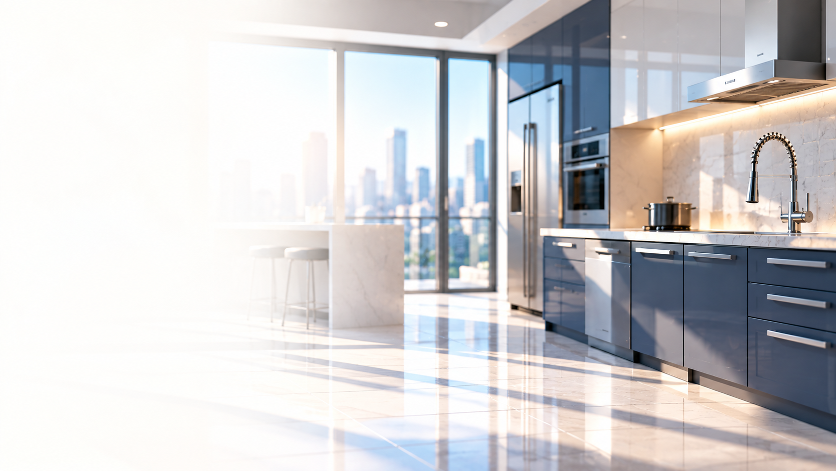 A bright, welcoming kitchen with modern fixtures